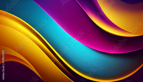 Generative AI, Vivid Vibes: Abstract Background with Vibrant Dual Colors
