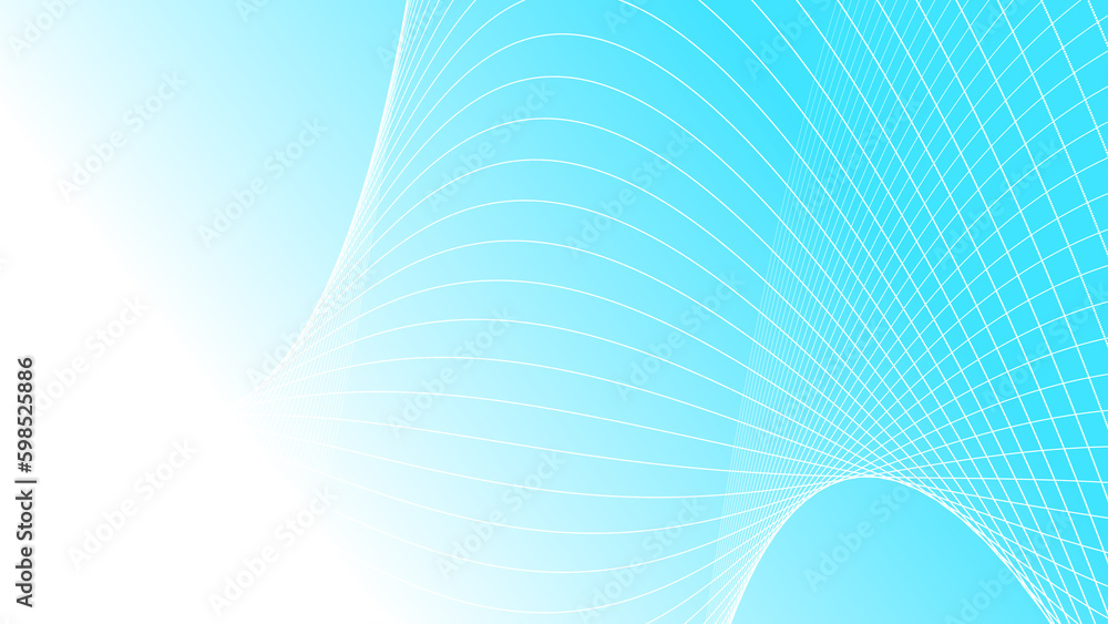 Naklejka premium Abstract blue white colors with wave lines pattern texture business background.