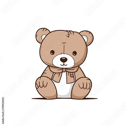 cute cartoon brown teddy bear type 3