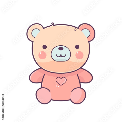 cute cartoon colorful teddy bear type 1