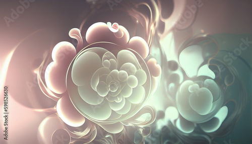 Generative AI, Dreamy Abstraction: A Soft and Serene Abstract Wallpaper Design