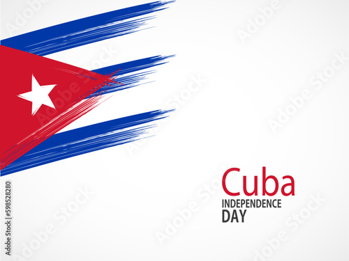Independence day Cuba. Vector background. National day.