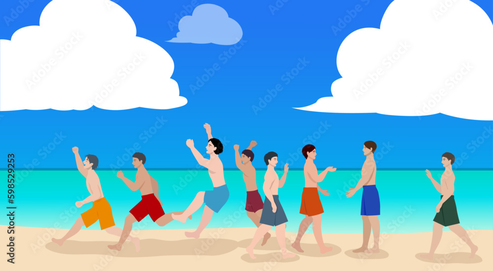 People on the beach
