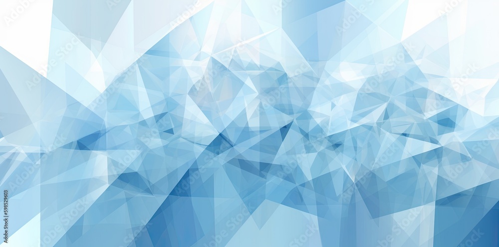 Obraz premium Abstract Blue Triangle Geometrical Background. Generative AI