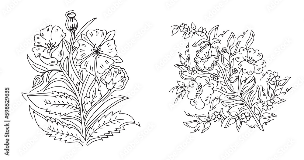 Hand drawn flower illustration file Hand drawn flower illustration file