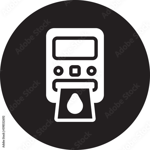 hemoglobin test meter glyph icon