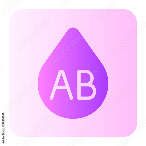 blood type ab gradient icon