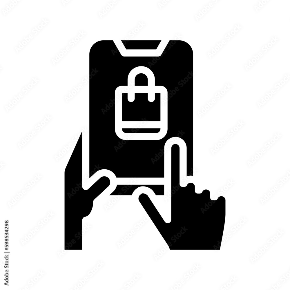 Online Shopping glyph icon for commerce and shopping, online store, ecommerce, purchase, smartphone, buy, app logo Online Shopping glyph icon for commerce and shopping, online store, ecommerce, purchase, smartphone, buy, app logo