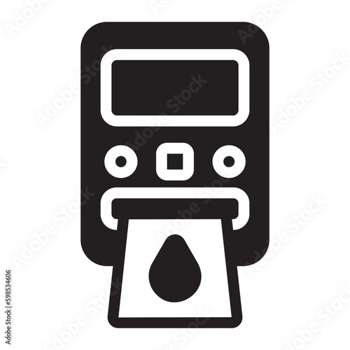 hemoglobin test meter glyph icon