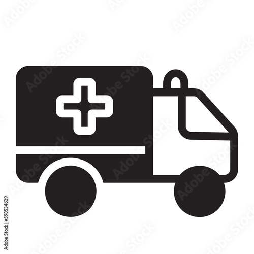ambulance glyph icon