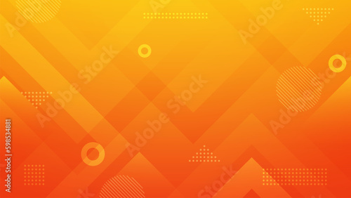 abstract modern orange geometric background with memphis element. vector design graphic for cover design, poster, advertising
