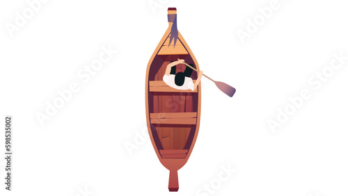 boat top view vector