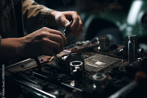 memechanic changing car engine