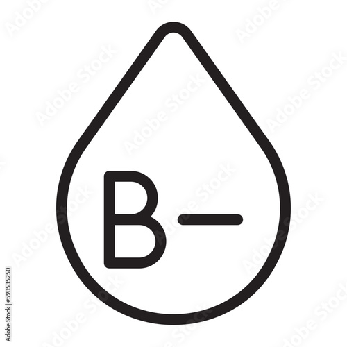 blood type b line icon