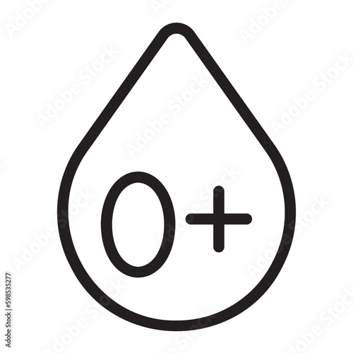 blood type line icon