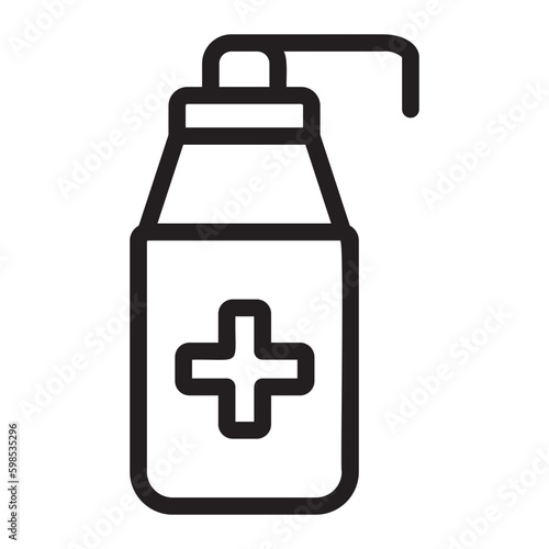 disinfectant line icon