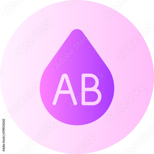 blood type ab gradient icon