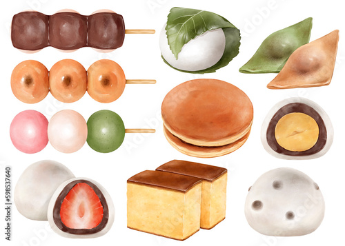 Konstfotografi 和菓子のセットイラスト