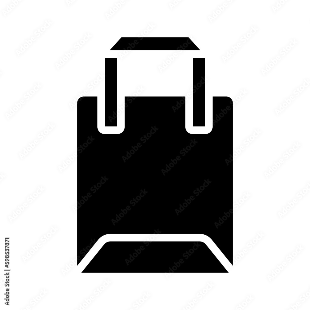 Shopping Bag glyph icon for commerce and shopping, purchase, and buy logo Shopping Bag glyph icon for commerce and shopping, purchase, and buy logo