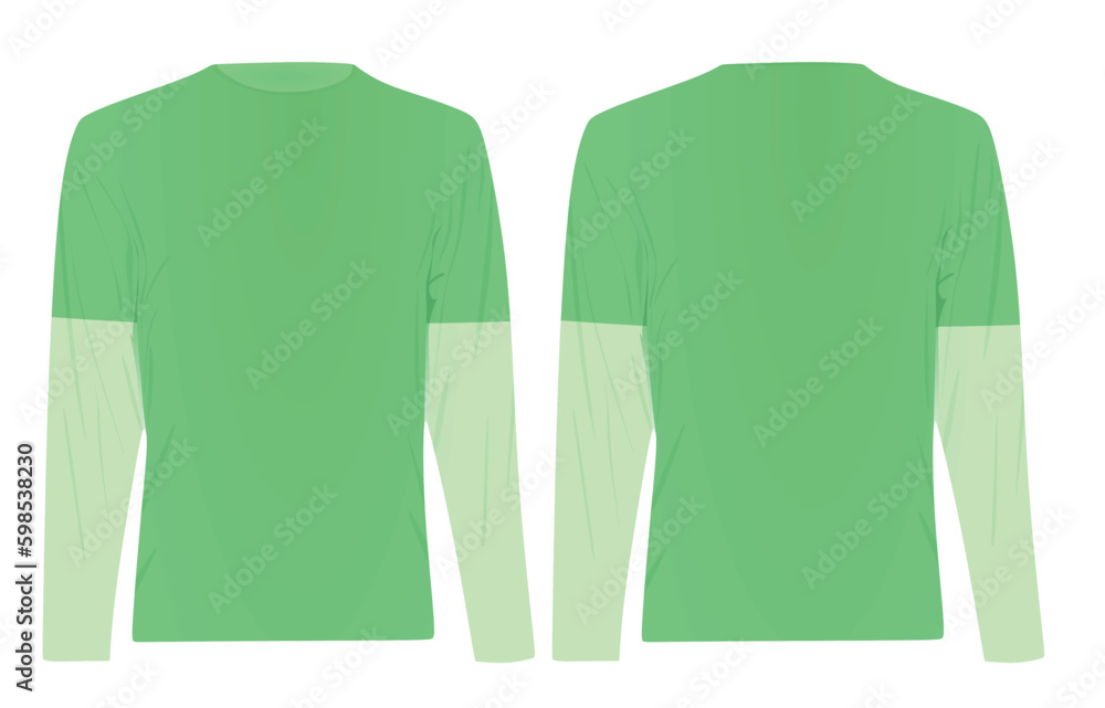 Naklejka premium Two colors long sleeve t shirt. vector