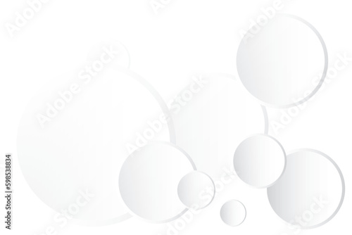 Abstract white and gray color, modern design stripes background with geometric circle shape. Vector illustration.