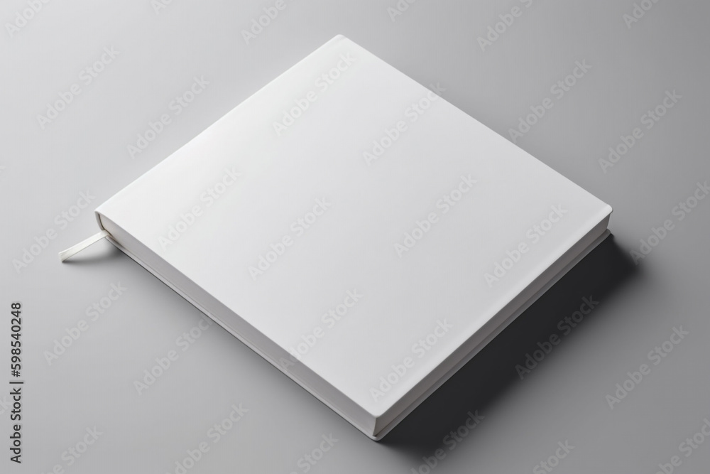 blank white book cover mockup. Generative AI. Generative AI blank white book cover mockup. Generative AI. Generative AI
