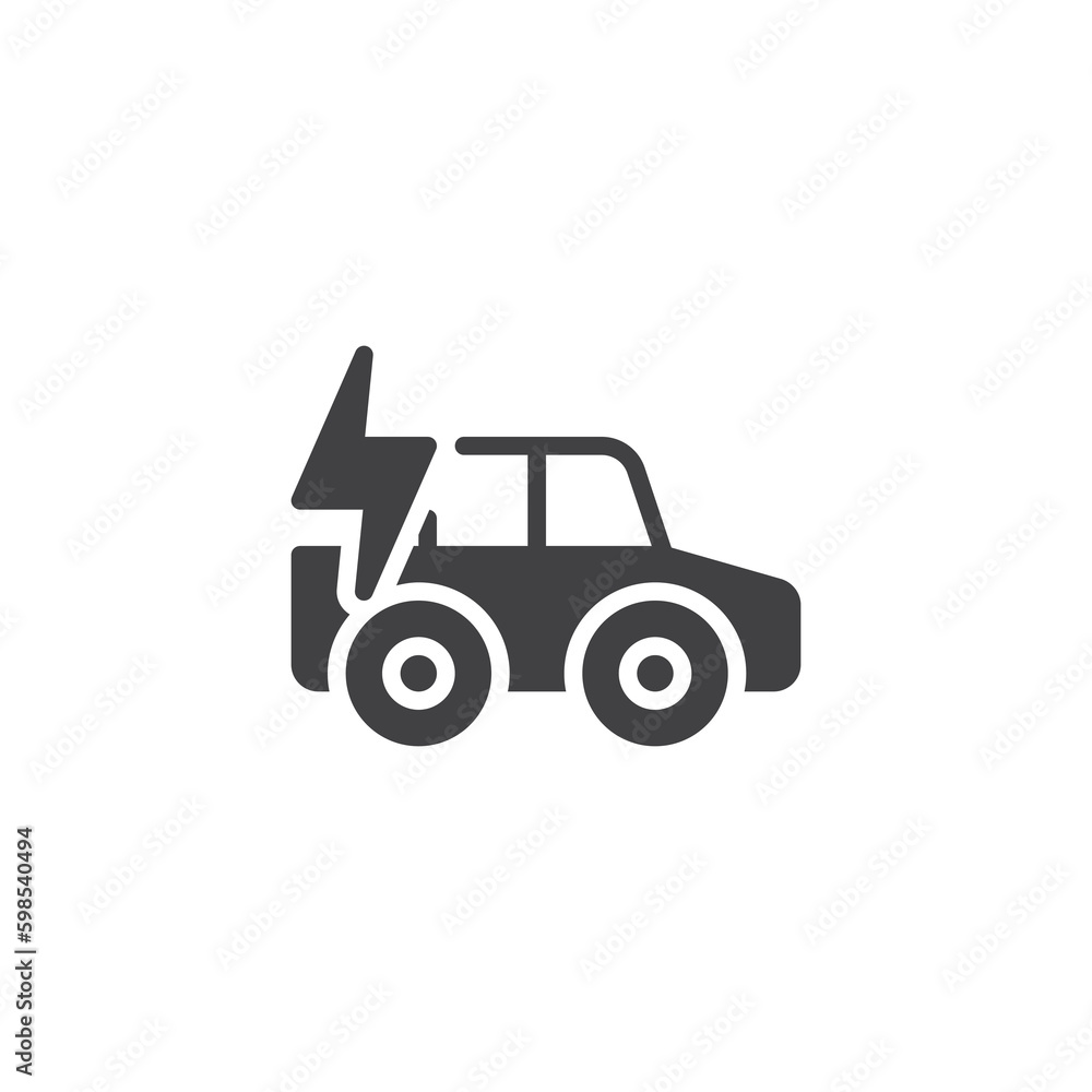 Electric car vector icon
