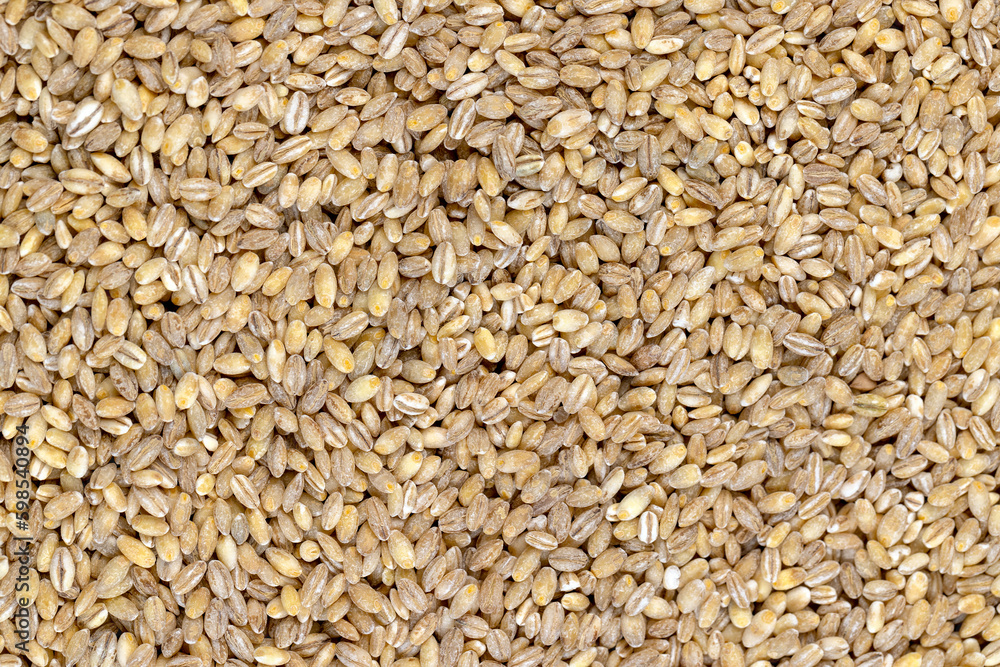 Cheap tasteless barley porridge close-up Cheap tasteless barley porridge close-up
