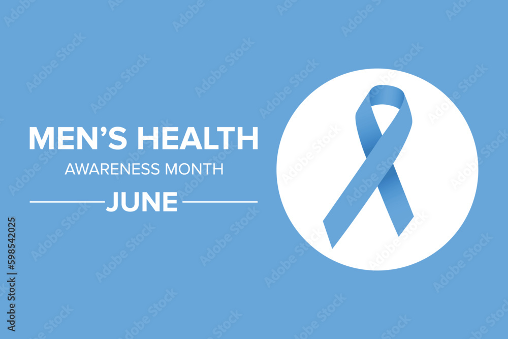 Men's Health Awareness Month in June. Raising awareness of men's health. Control and protection. Prevention campaign. Medical health care design. Vector illustration Men's Health Awareness Month in June. Raising awareness of men's health. Control and protection. Prevention campaign. Medical health care design. Vector illustration