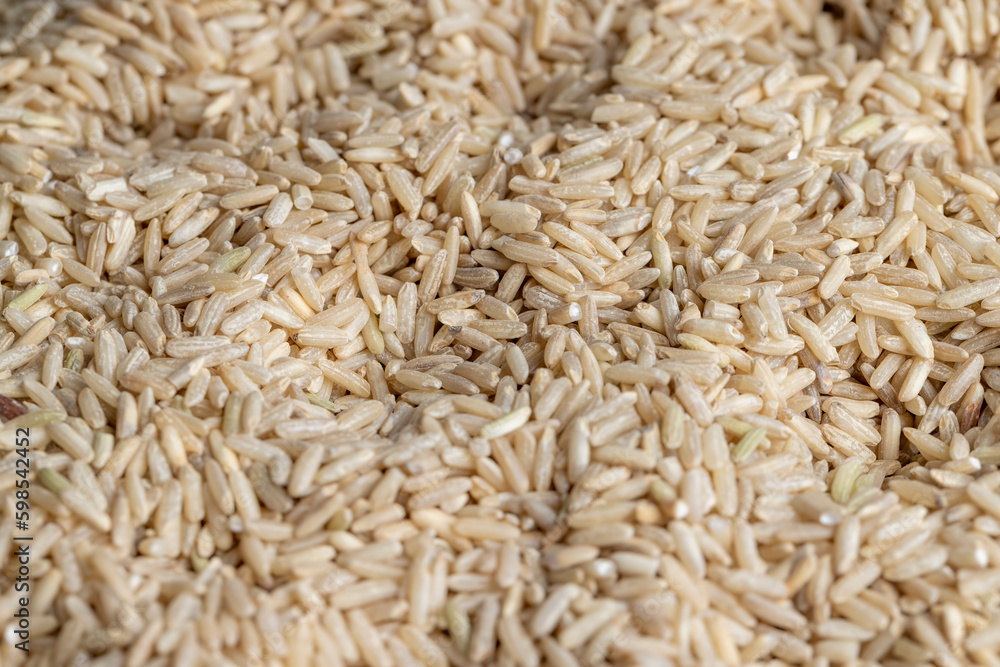 Natural brown rice for cooking healthy food Natural brown rice for cooking healthy food