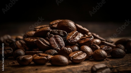 Ein haufen aromatischer Kaffeebohnen bereit zum Mahlen in der Kaffeemühle