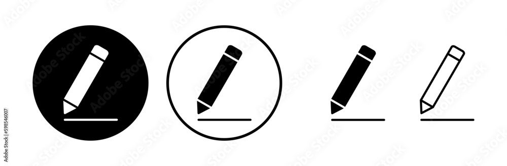 Edit icon vector. edit document sign and symbol. pencil Edit icon vector. edit document sign and symbol. pencil
