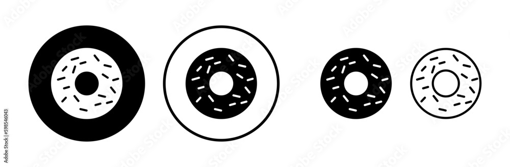 Donut icon vector. doughnut icon. donut logo Donut icon vector. doughnut icon. donut logo