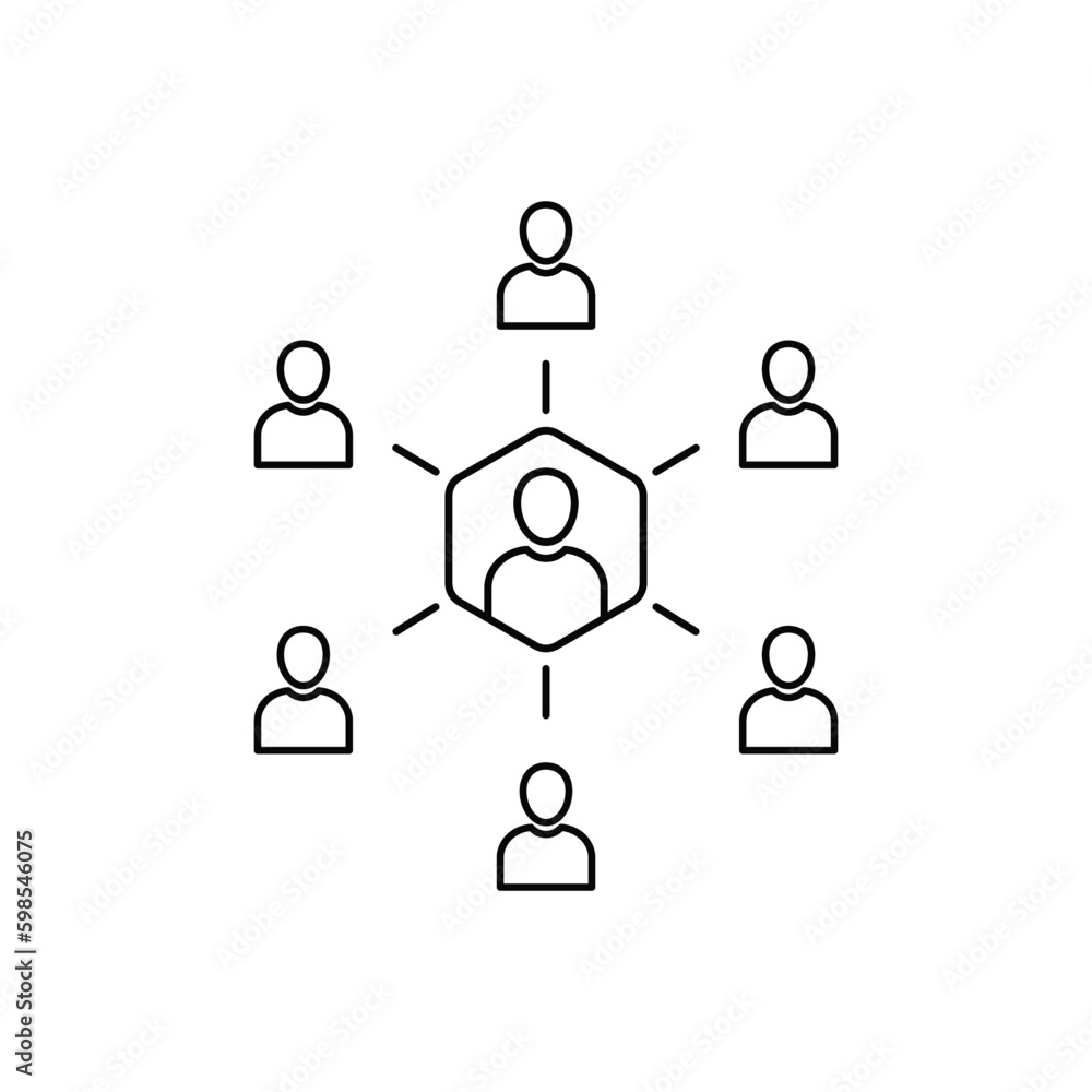 teacher or storyteller thin line icon like teamwork. flat linear trend modern elearning logotype graphic stroke design element isolated on white background. concept of business people in web office teacher or storyteller thin line icon like teamwork. flat linear trend modern elearning logotype graphic stroke design element isolated on white background. concept of business people in web office
