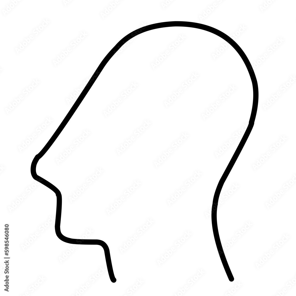 Head Line Icon Vector Head Line Icon Vector