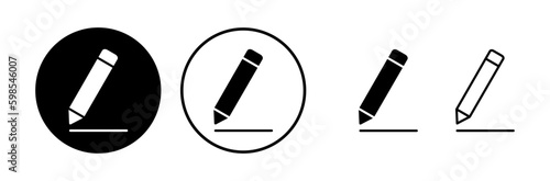 Edit icon vector. edit document sign and symbol. pencil