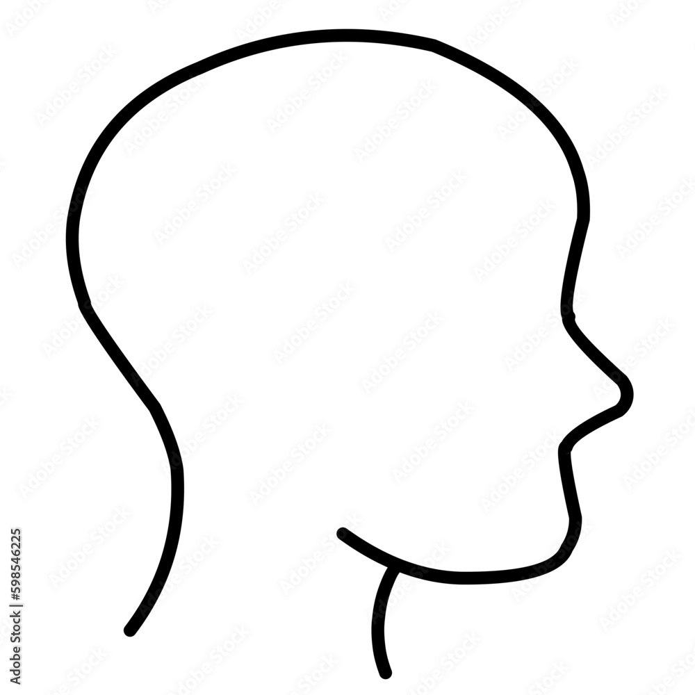 Head Line Icon Vector Head Line Icon Vector