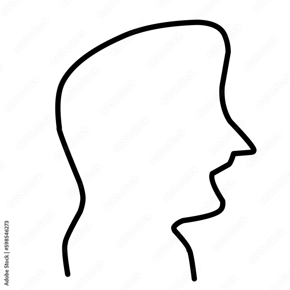 Head Line Icon Vector Head Line Icon Vector