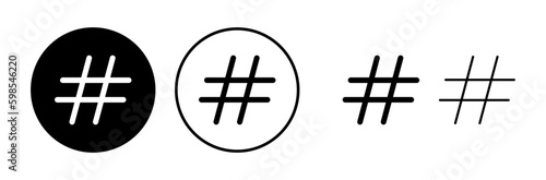 Hashtag icon vector. hashtag simbols