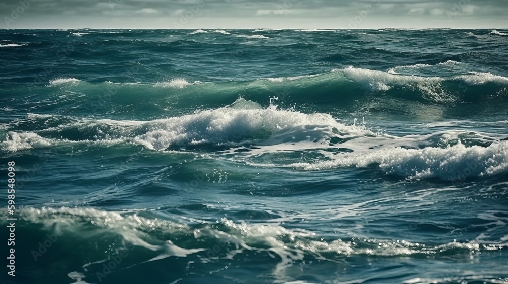 Fototapeta premium particularly point by point photo sea water. Creative resource, AI Generated