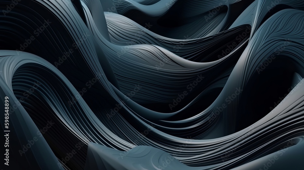 Fototapeta premium Shinning locks in Theoretical foundation with smooth lines. Creative resource, AI Generated