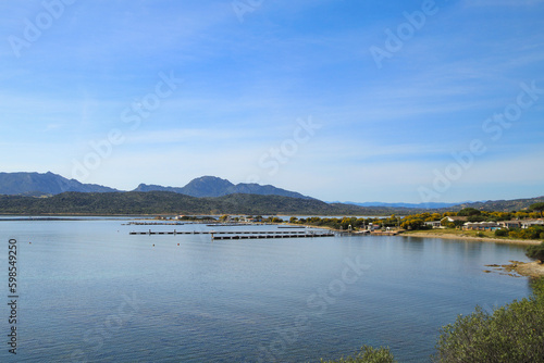 View at the Marina Cala dei Sardi Gulf of Cugnana (Golfo di Cugnana) Sardinia