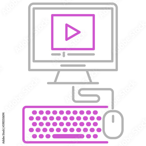 Online courses vector icon