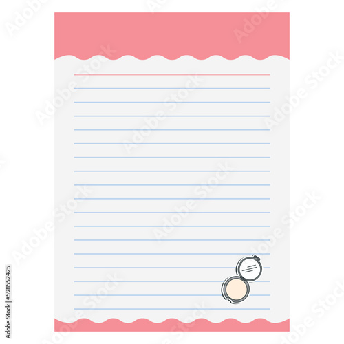 Paper Note Aesthetic Sticker Face Powder Make Up And Skin Care Tools