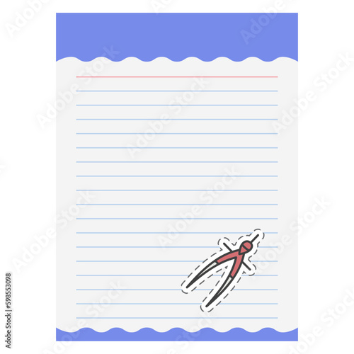 Paper Note Aesthetic calipers Sticker Back To School
