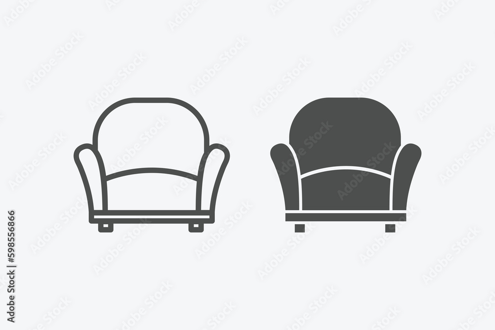 Sofa vector icon set. vector illustration of sofa isolated icon set. linear and filled style flat furniture sign for mobile concept and web design Sofa vector icon set. vector illustration of sofa isolated icon set. linear and filled style flat furniture sign for mobile concept and web design