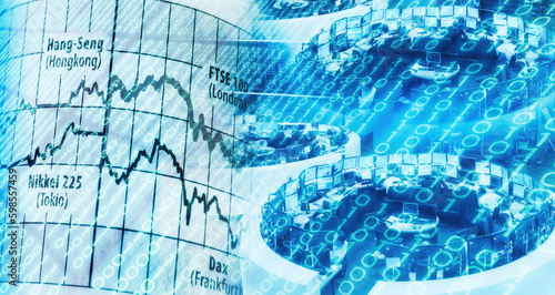 Algorithms handle global trading on computerized digital exchanges photo