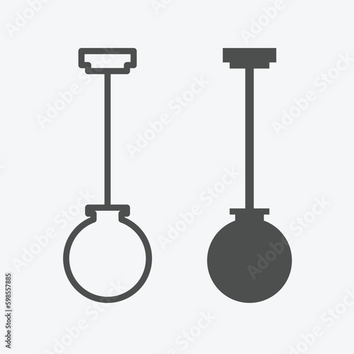 Chandeliers vector icon set. vector illustration of chandeliers isolated icon set. linear and filled style flat furniture sign for mobile concept and web design