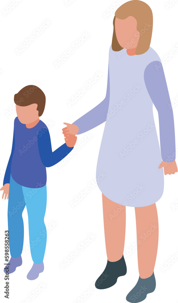 Child care icon isometric vector. Baby milk. Service parent Child care icon isometric vector. Baby milk. Service parent