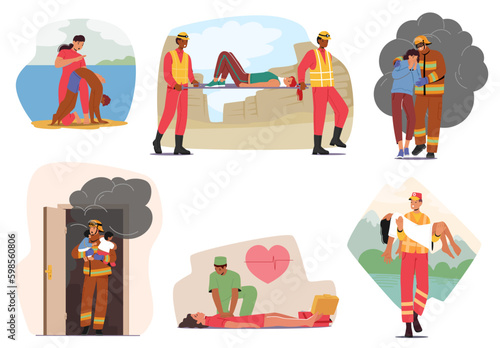 Set Rescue Service Is An Emergency Response That Provides Aid And Assistance To People Who Are In Need Of Urgent Help Generative AI